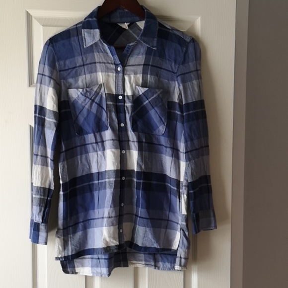 Aeropostale Blue Plaid Button Down Shirt - Picture 8 of 8